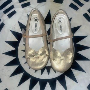 Gold Little girls ballerina shoes